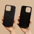 Custodia in silicone DIY per iPhone 11 con stringhe colorate - Nera