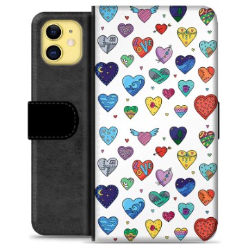 Custodia a Portafoglio Premium per iPhone 11 - Cuori