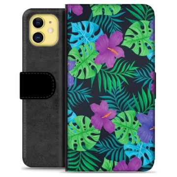 Custodia a Portafoglio Premium per iPhone 11 - Fiore Tropicale