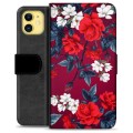 Custodia a Portafoglio Premium per iPhone 11 - Fiori Vintage