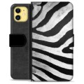 Custodia a Portafoglio Premium per iPhone 11 - Zebra
