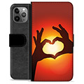 iPhone 11 Pro Max Custodia Portafoglio - Siluetta del Cuore