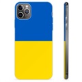 Custodia in TPU per iPhone 11 Pro Max con bandiera ucraina - gialla e azzurra