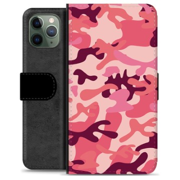 Custodia a Portafoglio Premium per iPhone 11 Pro - Rosa Camouflage