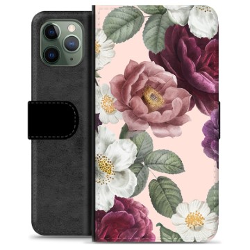 Custodia a Portafoglio Premium per iPhone 11 Pro - Fiori Romantici