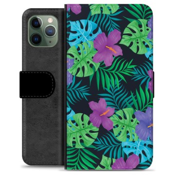 Custodia a Portafoglio Premium per iPhone 11 Pro - Fiore Tropicale