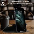 Custodia a portafoglio 2 in 1 in stile vintage per iPhone 11 con coperchio rimovibile - Nero