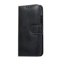 Custodia a portafoglio 2 in 1 in stile vintage per iPhone 11 con coperchio rimovibile - Nero