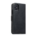 Custodia a portafoglio 2 in 1 in stile vintage per iPhone 11 con coperchio rimovibile - Nero