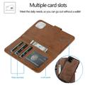Custodia a portafoglio 2 in 1 in stile vintage per iPhone 11 con coperchio rimovibile