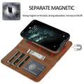 Custodia a portafoglio 2 in 1 in stile vintage per iPhone 11 con coperchio rimovibile