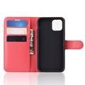 Custodia a Portafoglio per iPhone 11 con Chiusura Magnetica - Rossa