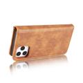 Custodia a Portafoglio Staccabile DG.Ming per iPhone 12/12 Pro - Marrone