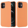 Custodia in silicone liquido per iPhone 12 Mini - compatibile con MagSafe - Arancione