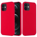 Custodia in silicone liquido per iPhone 12 Mini - compatibile con MagSafe - Rossa