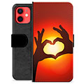 iPhone 12 mini Custodia Portafoglio - Siluetta del Cuore