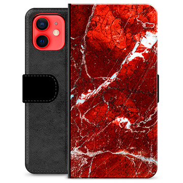 Custodia a Portafoglio Premium per iPhone 12 mini - Marmo Rosso