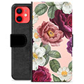 Custodia a Portafoglio Premium per iPhone 12 mini - Fiori romantici