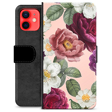 Custodia a Portafoglio Premium per iPhone 12 mini - Fiori romantici