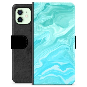 Custodia a Portafoglio Premium per iPhone 12 - Marmo Blu