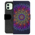 Custodia a Portafoglio Premium per iPhone 12 - Mandala Colorato