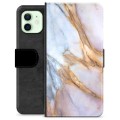 Custodia a Portafoglio Premium per iPhone 12 - Elegante Marmo