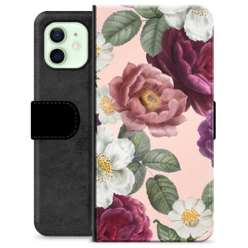 Custodia a Portafoglio Premium per iPhone 12 - Fiori Romantici