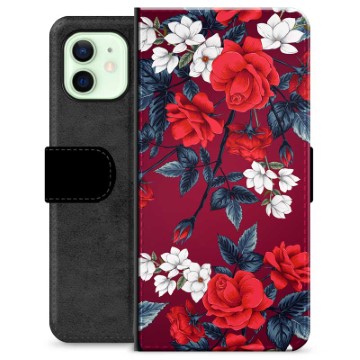 Custodia a Portafoglio Premium per iPhone 12 - Fiori Vintage