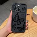 Custodia in TPU con stampa a farfalla per iPhone 12 Pro - Nera