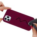 Custodia Silicone Liquido per iPhone 12 Pro Max - Viola scuro