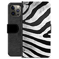 Custodia a Portafoglio Premium per iPhone 12 Pro Max - Zebra