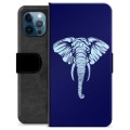 Custodia a Portafoglio Premium per iPhone 12 Pro - Elefante
