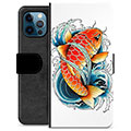 iPhone 12 Pro Custodia Portafoglio - Pesce Koi
