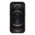 Custodia elegante in TPU antiurto per iPhone 12 Pro con bordi rialzati - Marrone / Grande fiocco