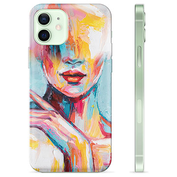 iPhone 12 Custodia TPU - Ritratto Astratto