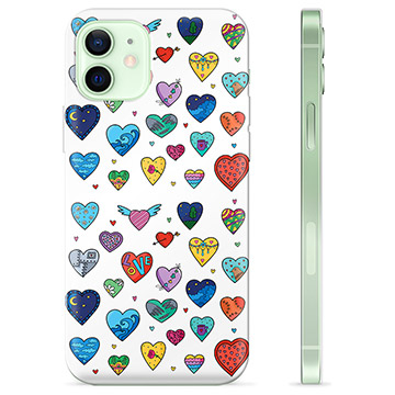 Custodia in TPU per iPhone 12 - Cuori