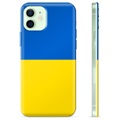Custodia in TPU per iPhone 12 con bandiera ucraina - gialla e azzurra