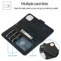 Custodia a portafoglio 2 in 1 in stile vintage per iPhone 12 con coperchio rimovibile