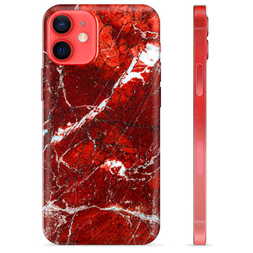 Custodia in TPU per iPhone 12 mini - Marmo rosso