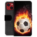 Custodia a Portafoglio Premium Mini per iPhone 13 - Football Flame