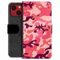 Custodia a Portafoglio Premium Mini per iPhone 13 - Rosa Camouflage