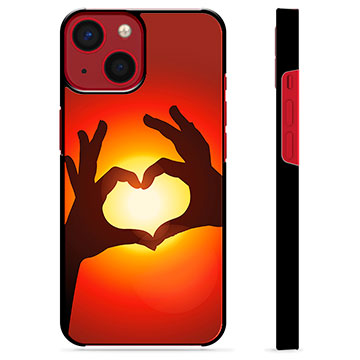 iPhone 13 Mini Cover Protettiva - Siluetta del Cuore