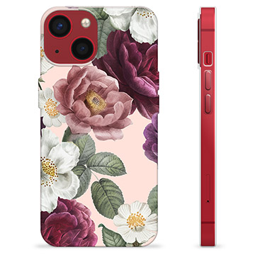 Custodia in TPU per iPhone 13 Mini - Fiori romantici