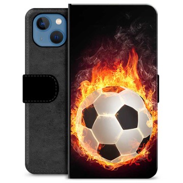 Custodia a Portafoglio Premium per iPhone 13 - Football Flame