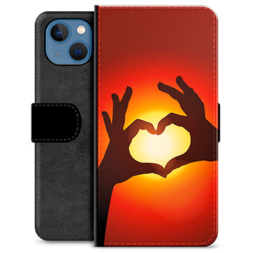 iPhone 13 Custodia Portafoglio - Siluetta del Cuore