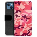 Custodia a Portafoglio Premium per iPhone 13 - Rosa Camouflage