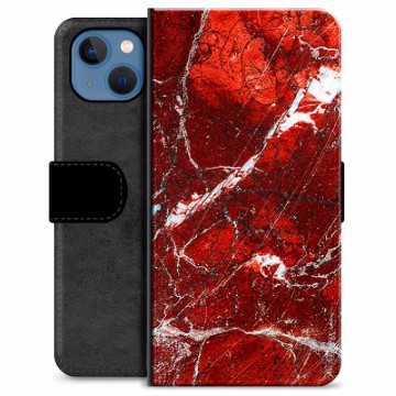 Custodia a Portafoglio Premium per iPhone 13 - Marmo Rosso