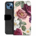 Custodia a Portafoglio Premium per iPhone 13 - Fiori Romantici