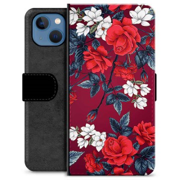 Custodia a Portafoglio Premium per iPhone 13 - Fiori Vintage