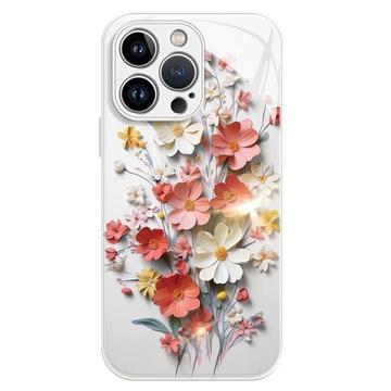 Custodia ibrida per iPhone 13 Pro con bouquet di fiori - Bianca